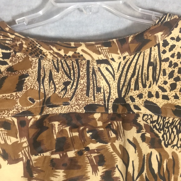 WESTBOUND WOMAN 100% Natural Cotton Animal Print Safari Style Zip Up Y2K Shacket - Picture 4 of 16